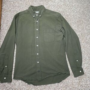 Original Taylor Stitch Oxford shirt jack in olive green - Size 42 made in USA